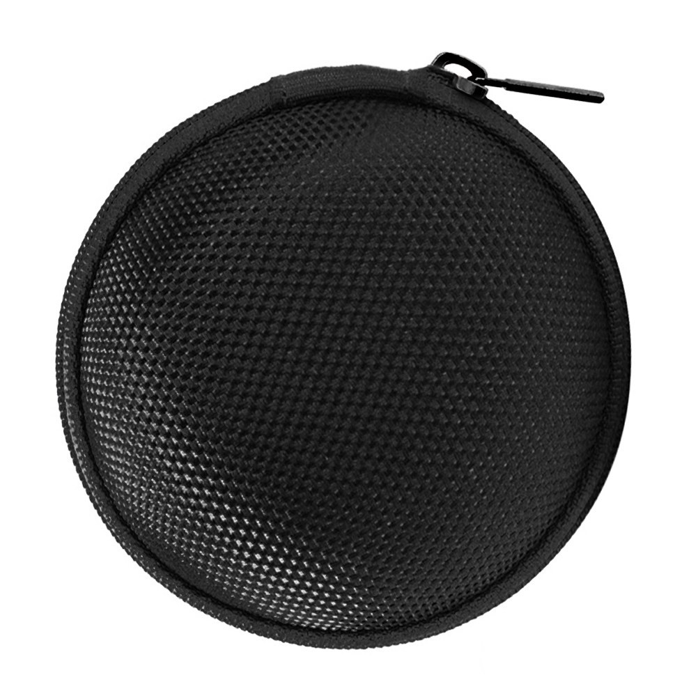 Headphone Case Hard - Portable Waterproof Earphone Storage Case Black