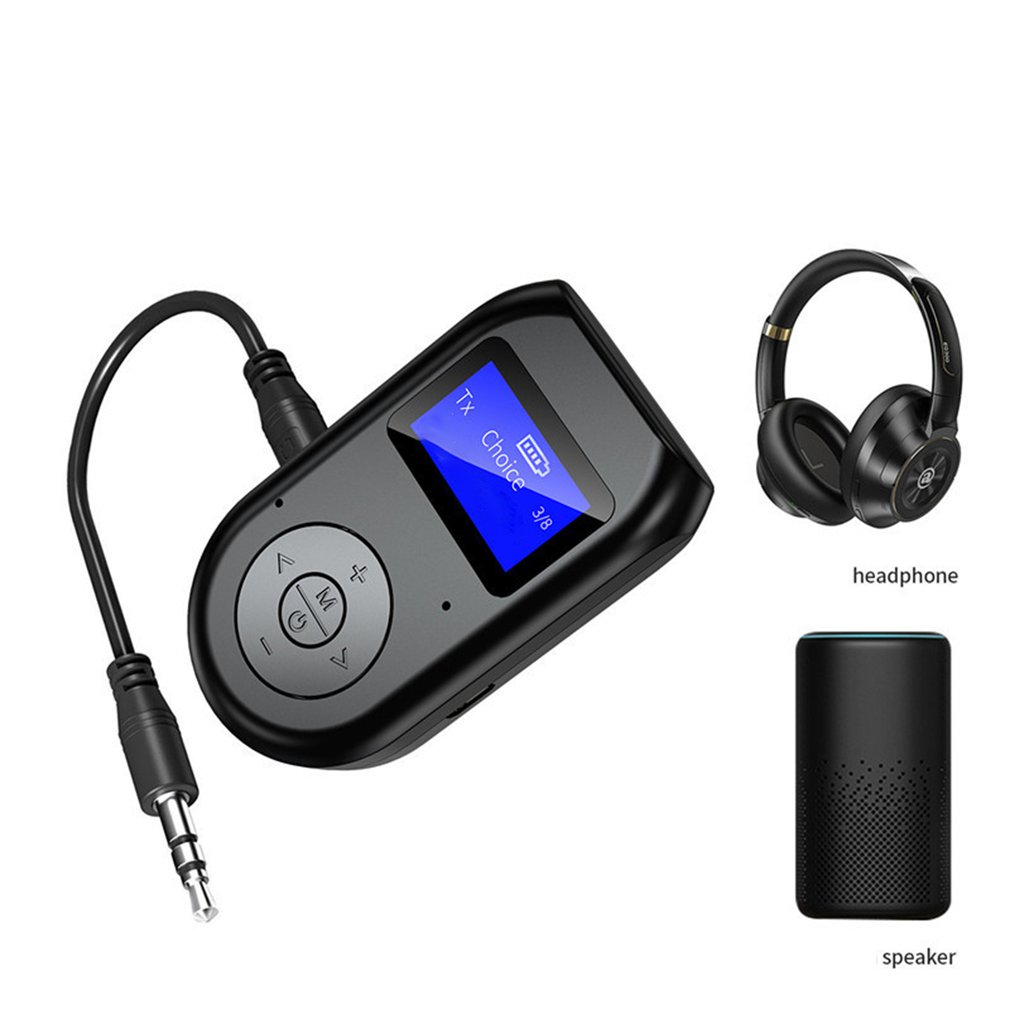 Bluetooth Adapter Receiver - LCD Display Car Receiver Transmitter 2-in-1