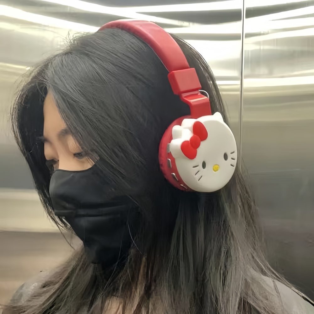 Bluetooth Headset On Ear - New Hello Kitty Stitch Mickey Cut