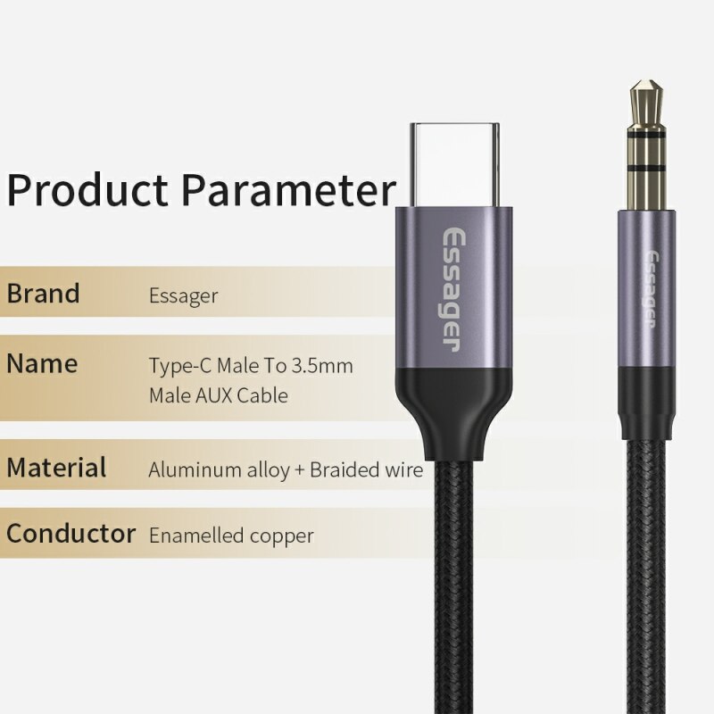 Essager Usb C To 3.5mm Aux Jac - Earphone Splitter Jack recensione e prezzo