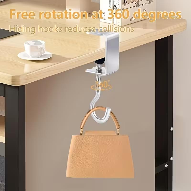 4pcs Removable Desk Hooks: Bac - Headphone Stand Desk recensione e prezzo