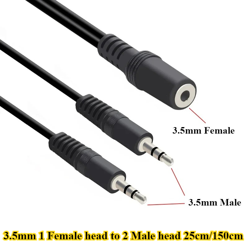 2/5Pcs/lot 3.5mm 1 to 2 Audio  - Earphone Splitter Jack recensione e prezzo