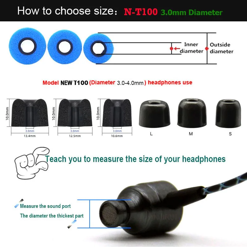 20Pairs ANJIRUI T100 Memory Fo - Earphone Foam Tip recensione e prezzo