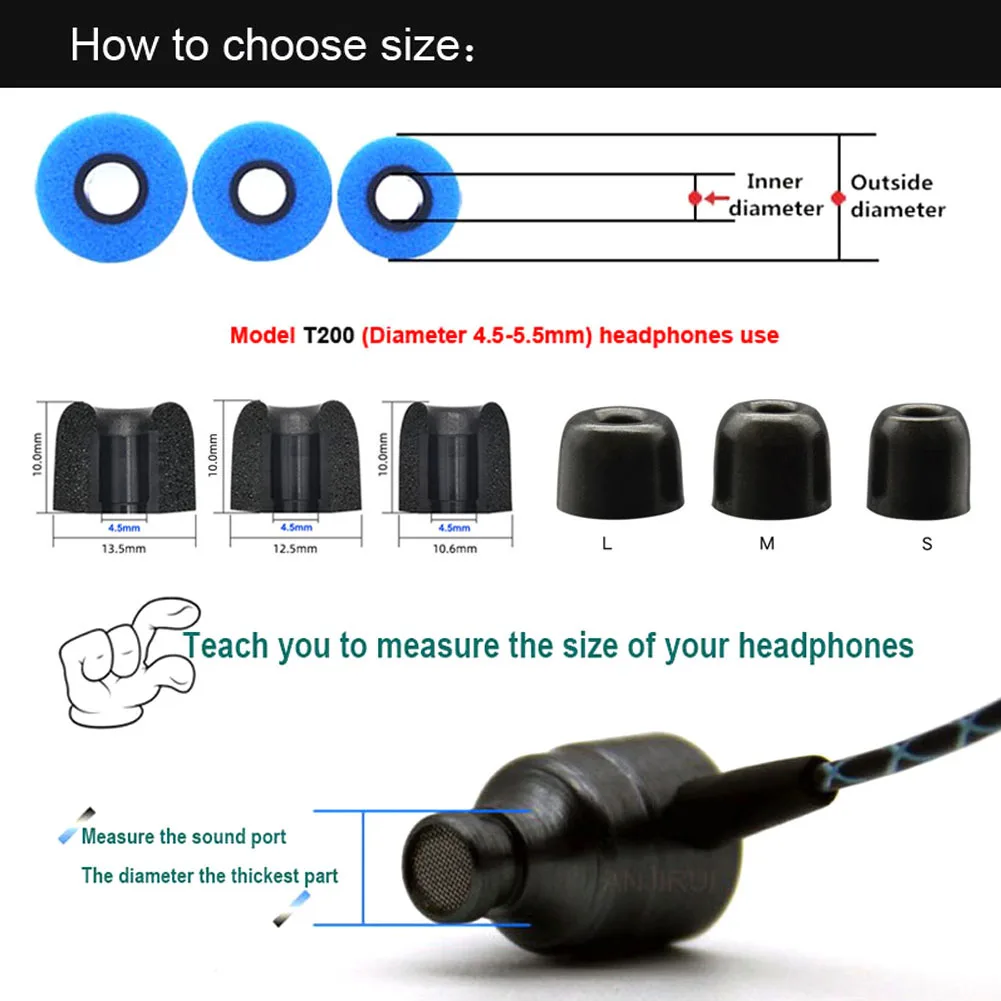12Pair ANJIRUI Memory Foam Ear - Earphone Foam Tip recensione e prezzo