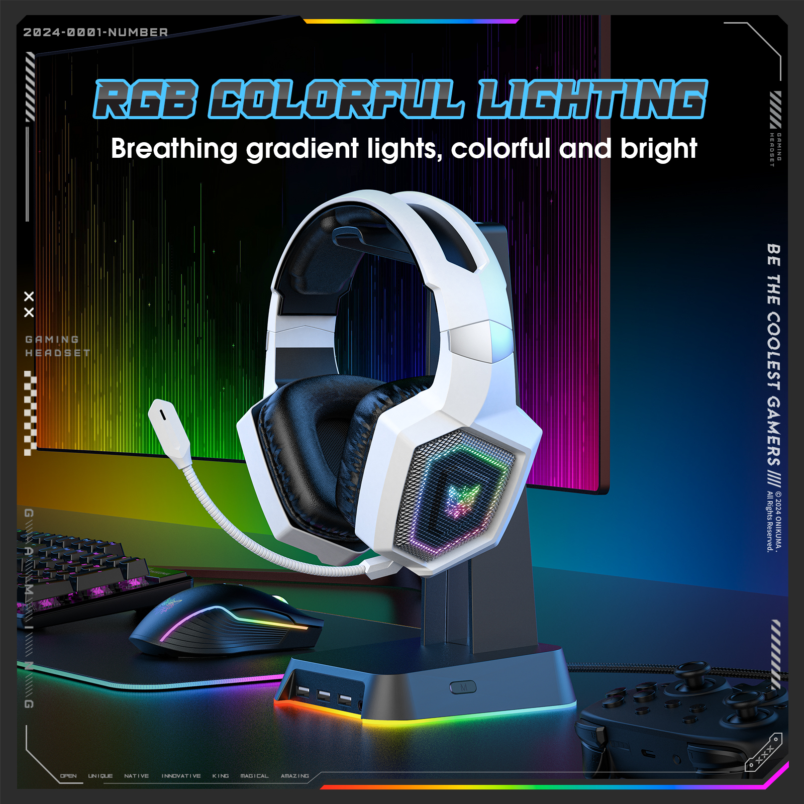 ONIKUMA 2.4GHz Wireless Gaming - Gaming Headset Rgb recensione e prezzo