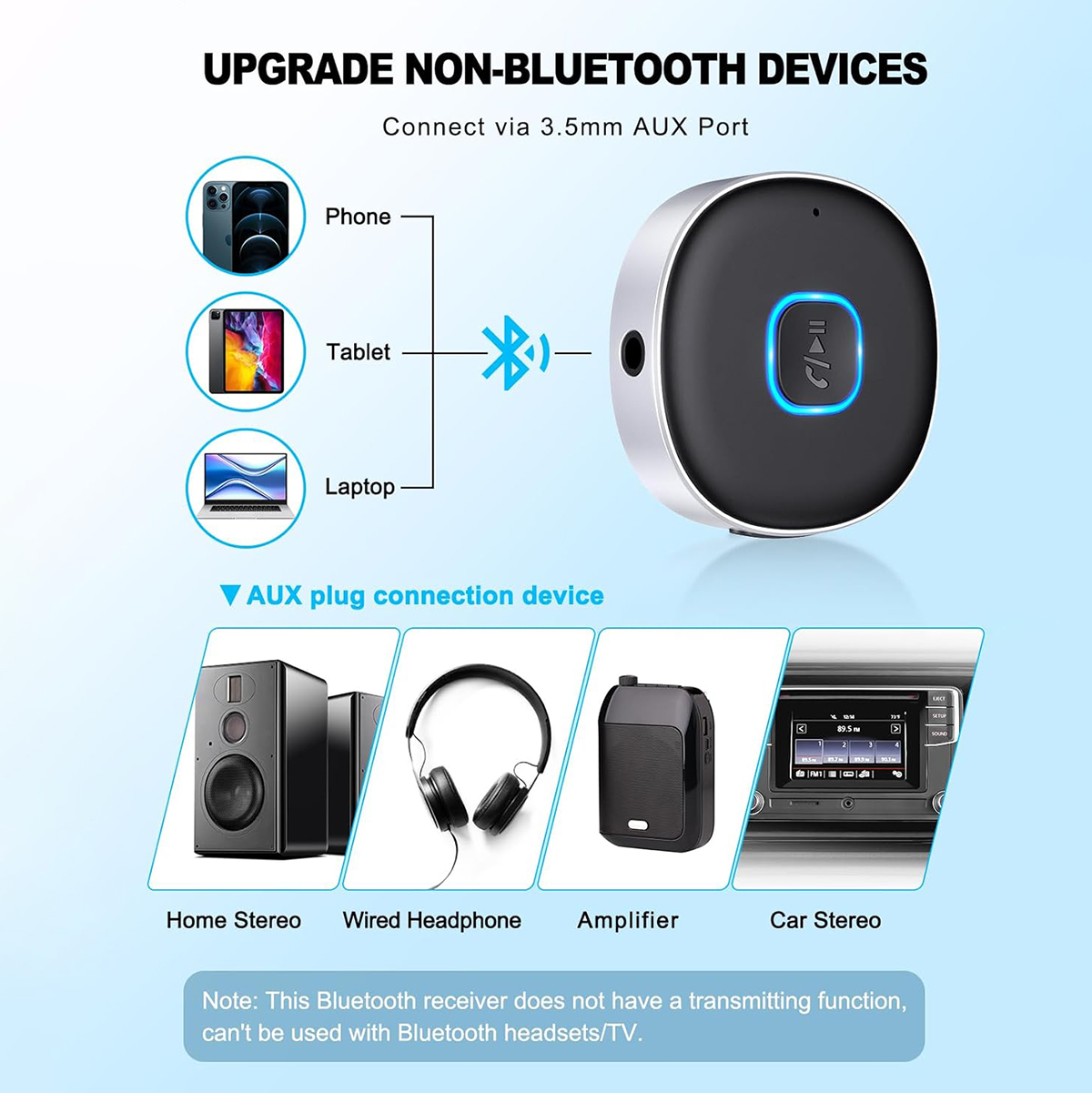 Car Bluetooth AUX Adapter, Min - Bluetooth Adapter Receiver recensione e prezzo