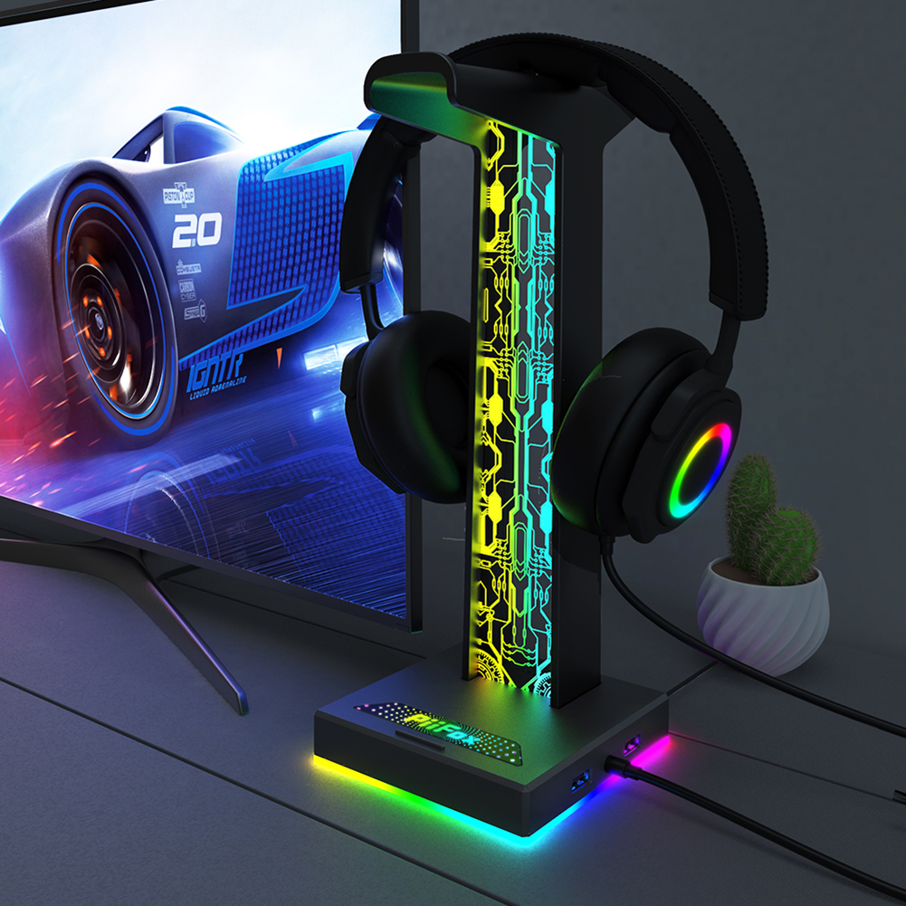 RGB Gaming Headphone Stand Dua - Headphone Stand Desk recensione e prezzo