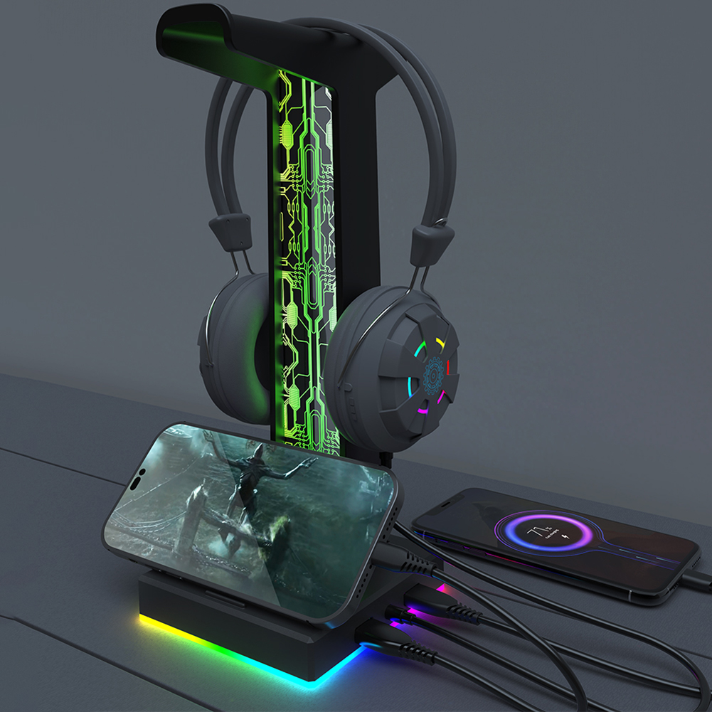 RGB Gaming Headphone Stand Dua - Headphone Stand Desk recensione e prezzo