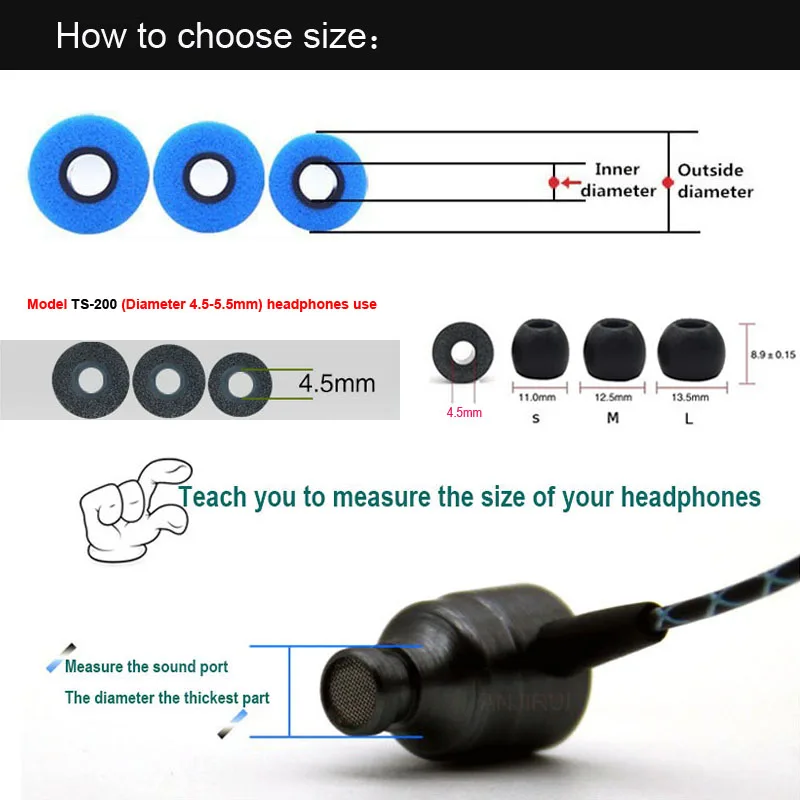 10Pair Memory Foam Earbud Ear  - Earphone Foam Tip recensione e prezzo